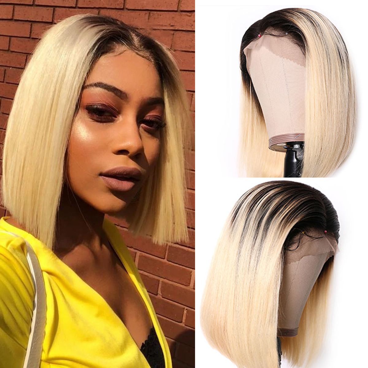 blonde short bob wig