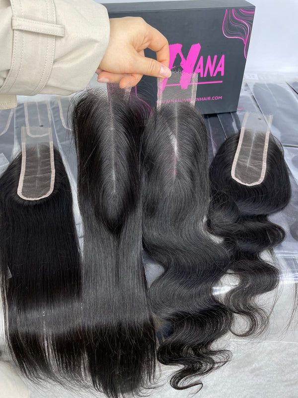 Raw Hair top quality Kim hd closure 2x6 HD lace closure Body Wave and Straight