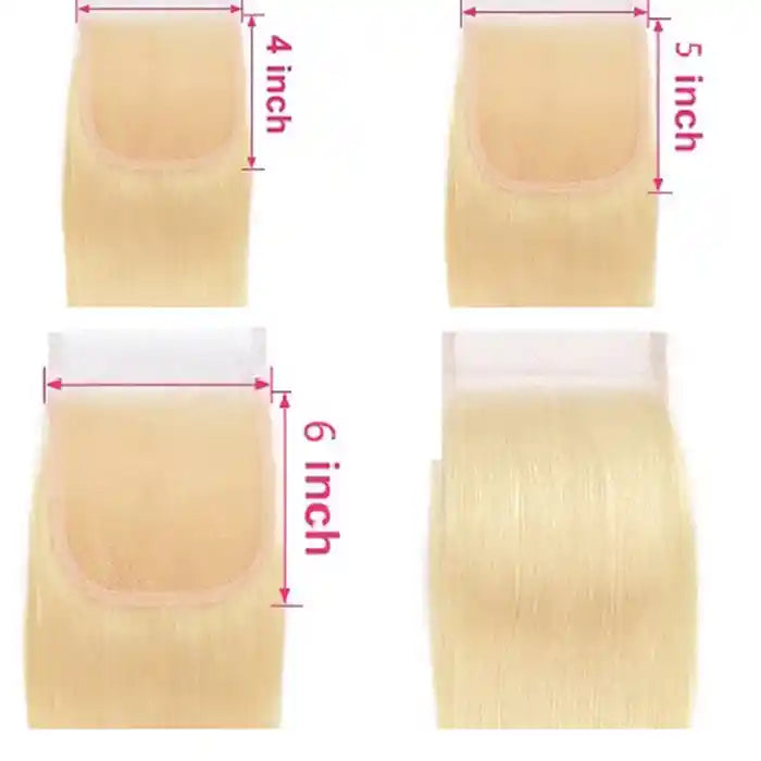 613 Closure Wig Raw Hair Blonde