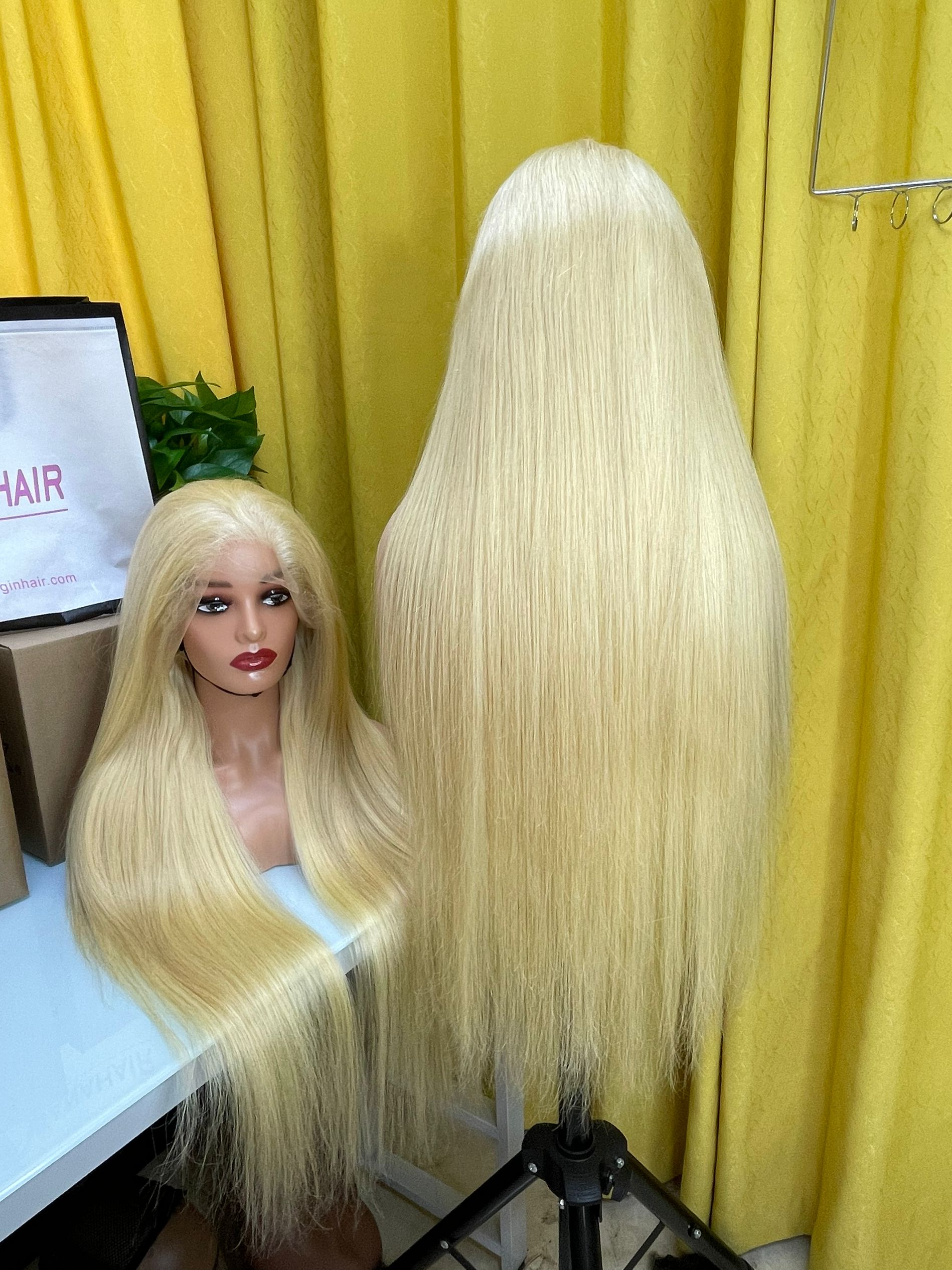 Raw Hair & Virgin Hair Straight 613 Blonde 2x6 HD Closure Wig