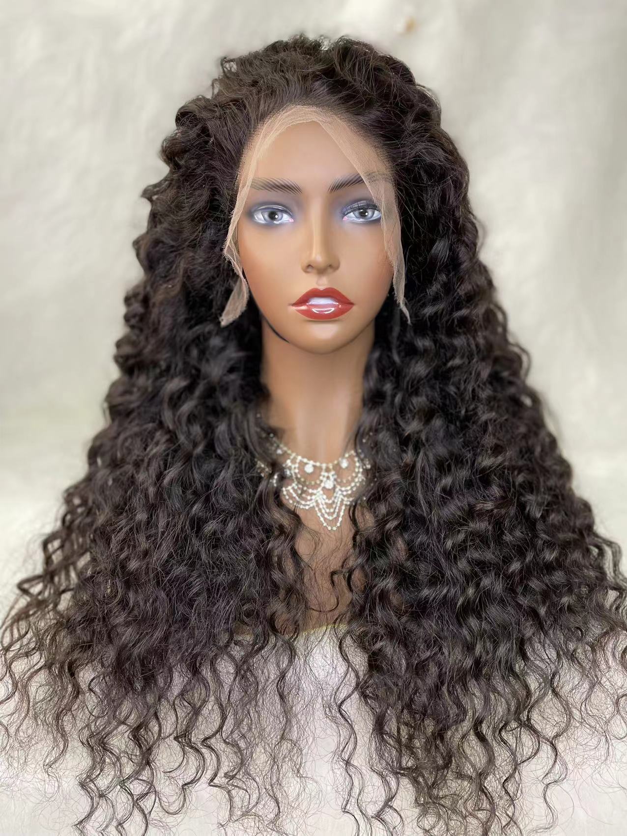 Raw Hair Loose Deep Wave 13x4 13x6 HD Frontal Wig Ocean Wave Wig 160% 200% Density