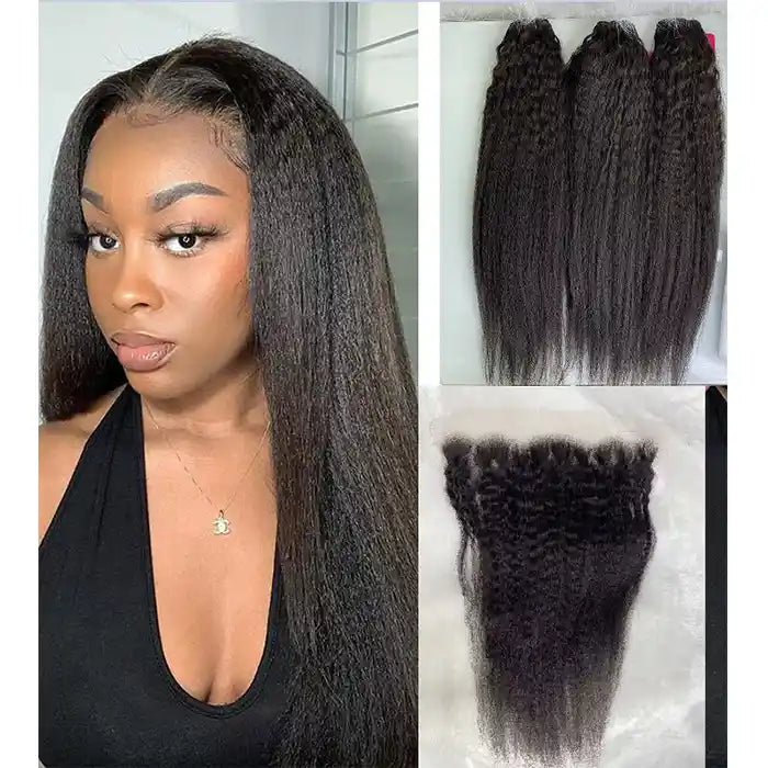 Bulk Bundles Wig Deal Raw Hair Kinky Straight