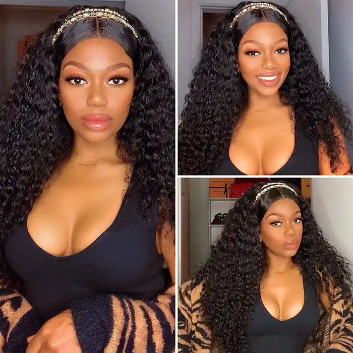 Curly Headband Wig