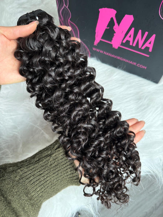 Best Curly hair Raw hair wholesale unprocessed hair bundle deal 1 bundle/ 3 bundle /4 bundle