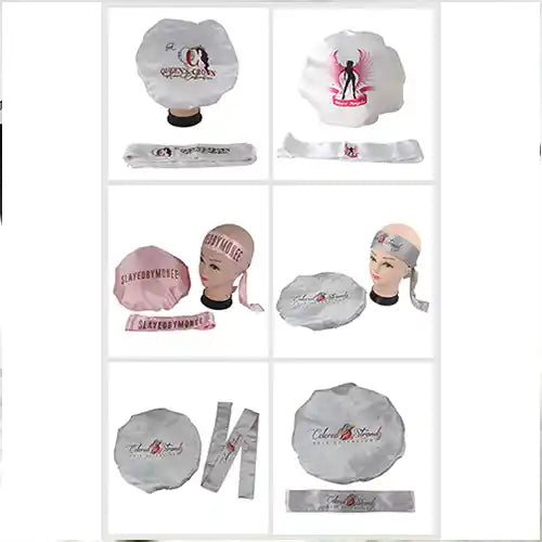 Customized Logo Brand Name Hair Care Bonnet