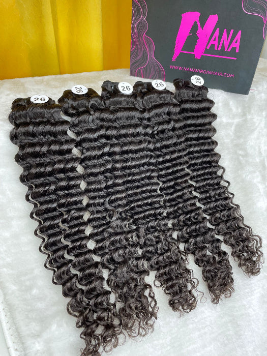 Raw Hair human hair Deep Wave Hair bundle deal 1 bundle/ 3 bundle /4 bundle