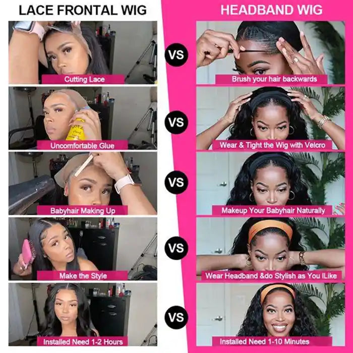 Virgin Hair Loose Deep Wear And Go Headband Wigs No-Lace&No-Glue