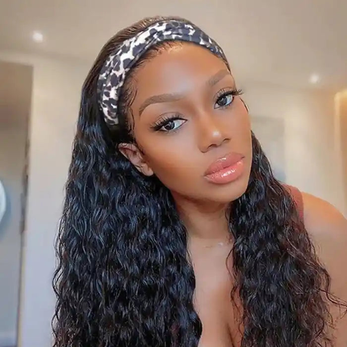 Headband Wig Natural Human Hair Wig