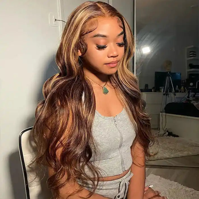 Hightlight Body Wave Lace Frontal Wig