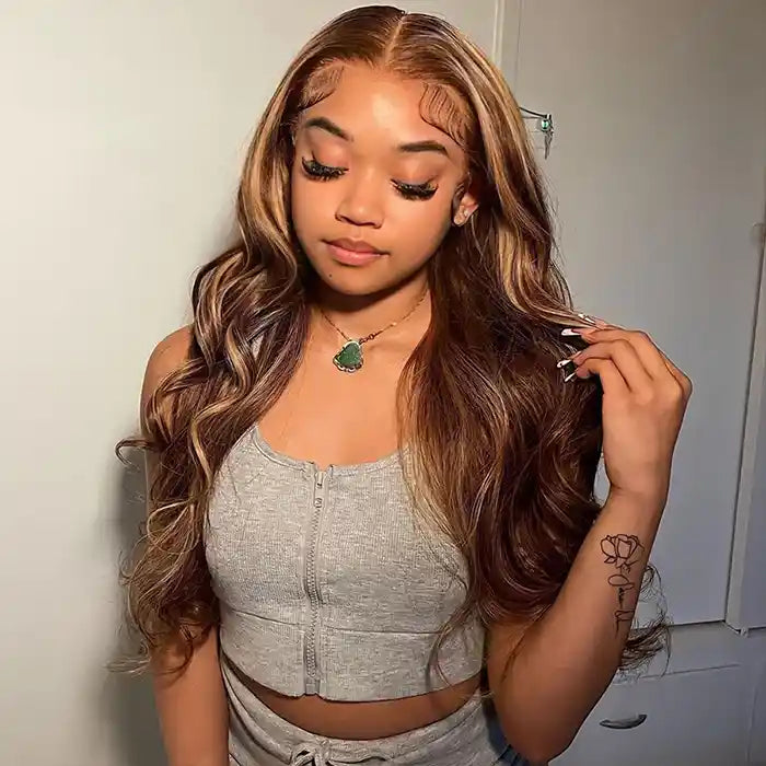 Hightlight Body Wave Lace Frontal Wig