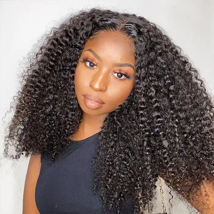 Kinky Curly V Part Wig