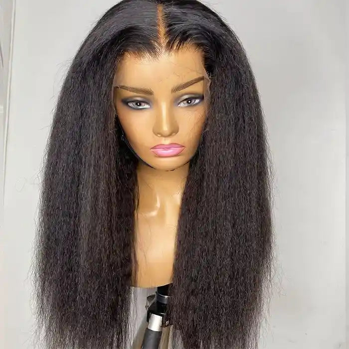 Kinky Straight Hair Raw Human Hair Wigs