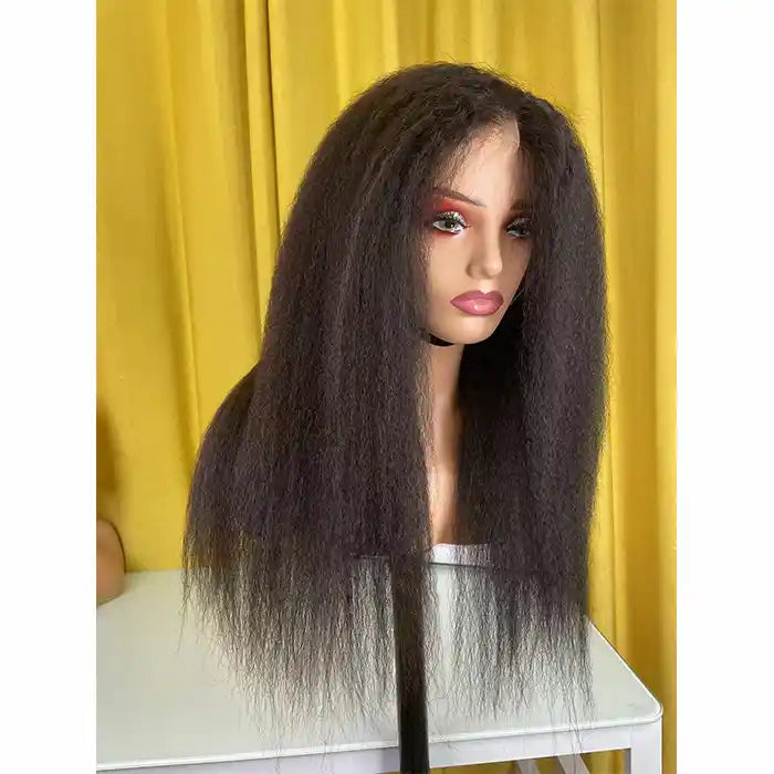 Kinky Straight Hair Raw Human Hair Wigs