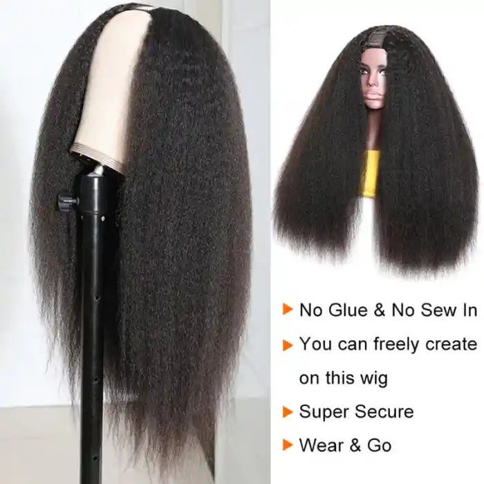 Kinky Straight U Part Wig