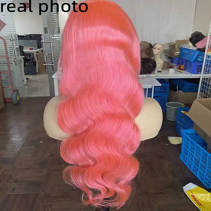 Lace Frontal Wig Body Wave Pink