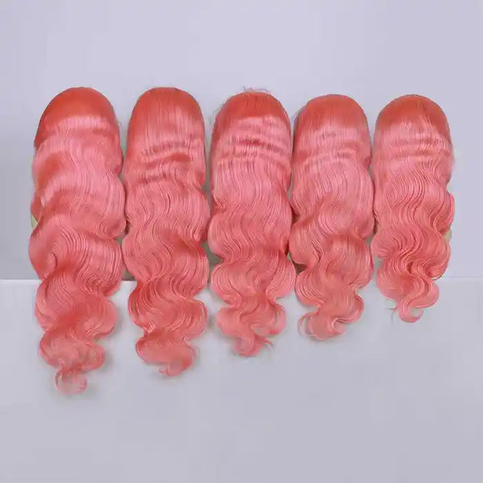 Lace Frontal Wig Body Wave Pink