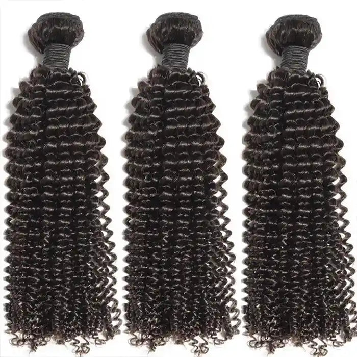 Mongolian Hair Weave Curly Bundle Virgin human Hair Double Weft