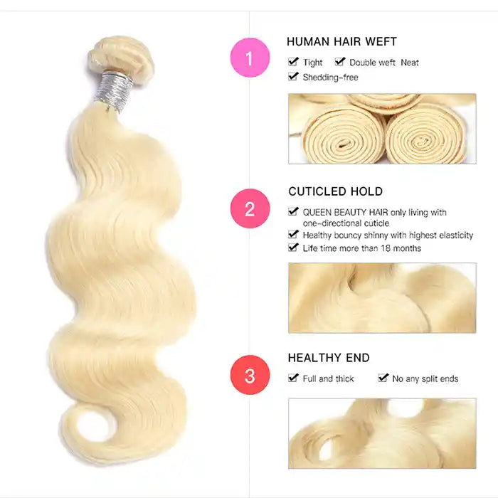 Raw Hair Best 613 Bundle Blonde Body Wave 