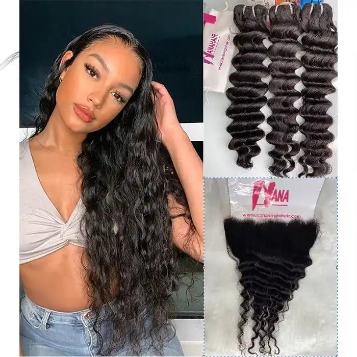 Raw Hair Wigs Loose Deep Wave Bulk Bundles Wig Deal