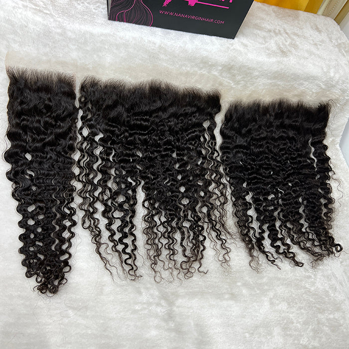 Raw Hair Burmese curly 5x5 HD lace and frontal natural color 13x4/13x6