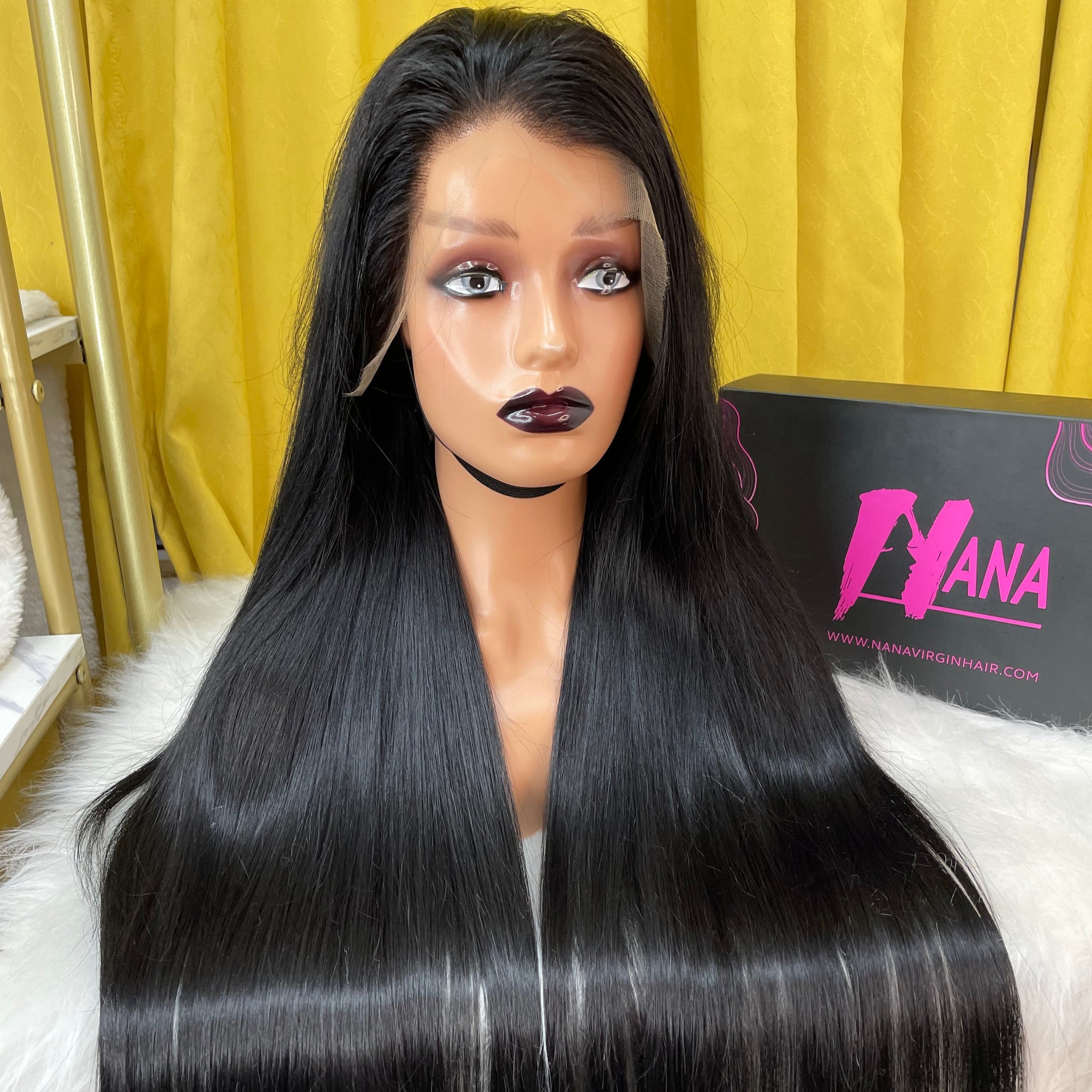 Raw Hair Jet Black Straight 13x6 13x4 HD Lace Frontal Wigs