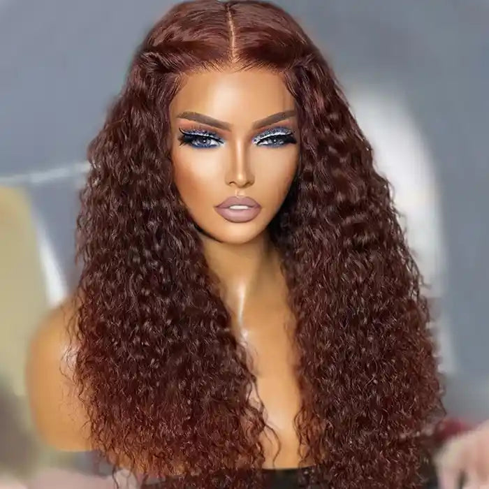 Reddish Brown Water Wave Wig