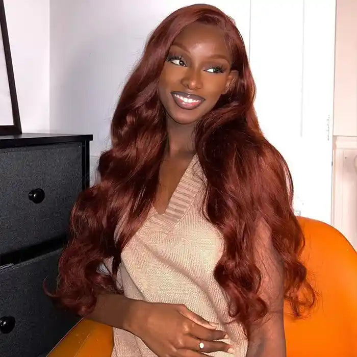 Reddish Brown Wig Wavy