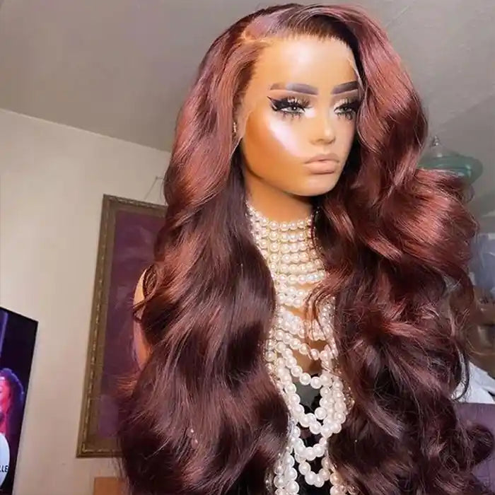 Reddish Brown Wig Wavy