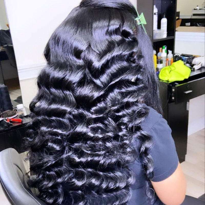 Raw Hair Loose Deep Wave 13x4 13x6 Frontal Wig Ocean Wave Wig 160% 200% Density
