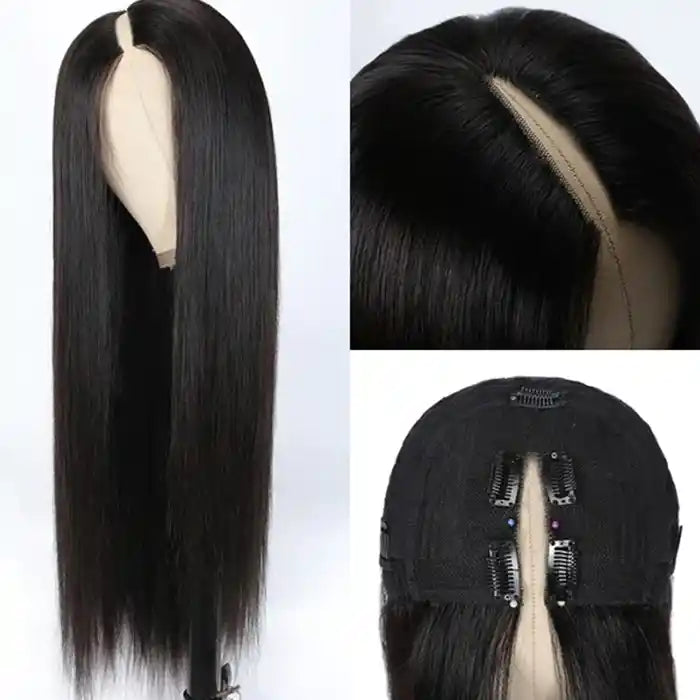 Straight V Part Wig