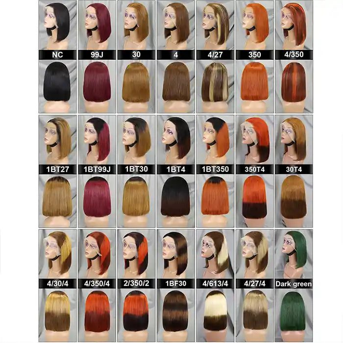 Wine Color Wig Straight Bob Wig