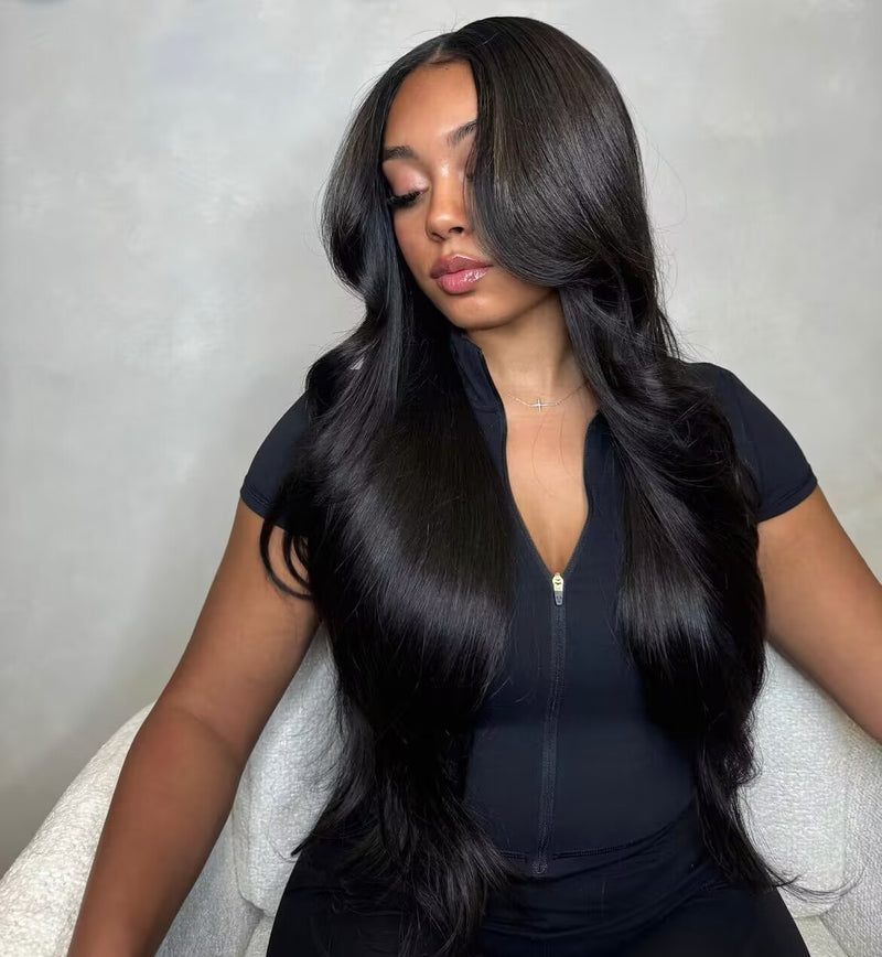 Virgin Hair Body Wave Wig 2x6 4x4 5x5 6x6 7x7 HD Closure Wig [Glueless Wig|Bleached Knots]