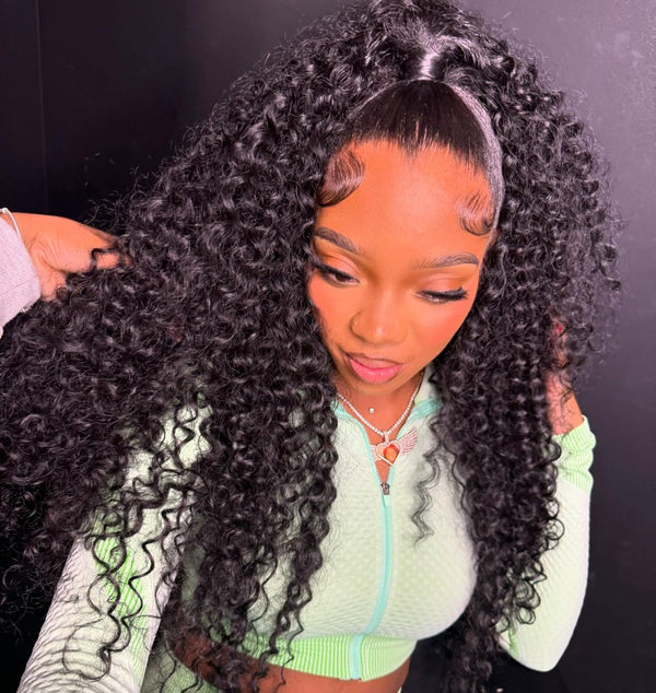 Raw Hair Curly 13x6 13x4 Glueless HD Lace Frontal Wig Deep Curly HD Wigs