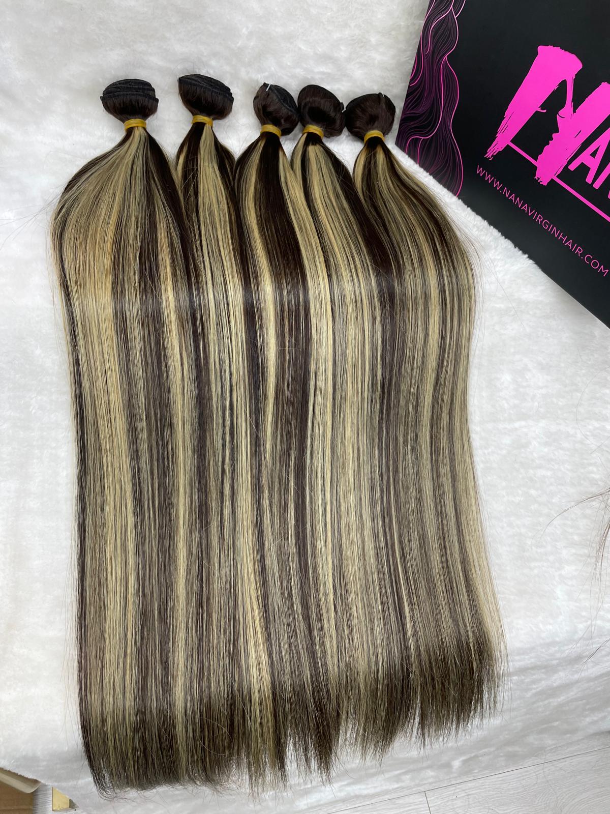 Custom color hair bundle deal with HD lace Closure & HD lace frontal wholesale bundle deal