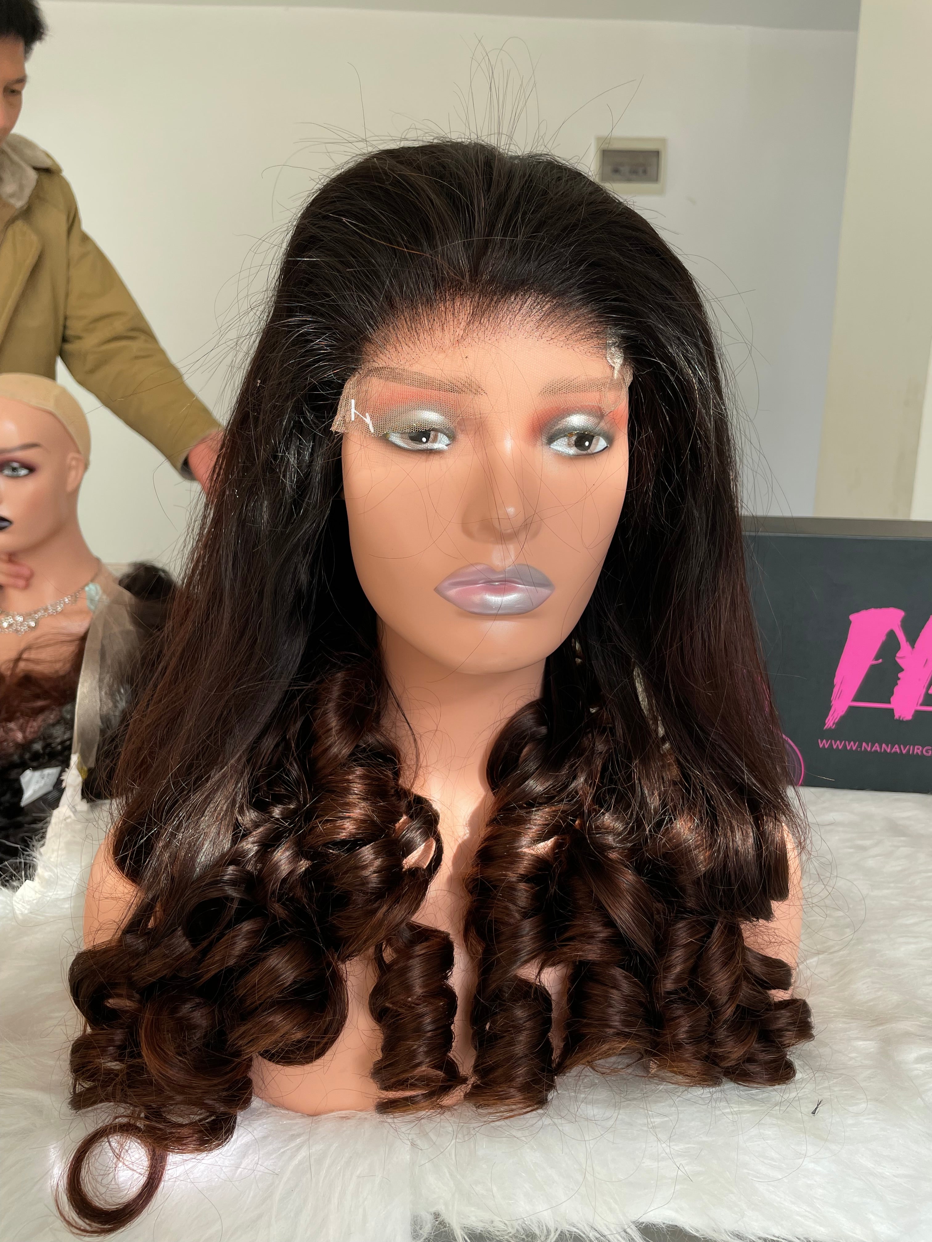 Double Drawn Lace Wig 5x5 13x4 HD & Transparent Curly Wig Virgin Hair Natural Black