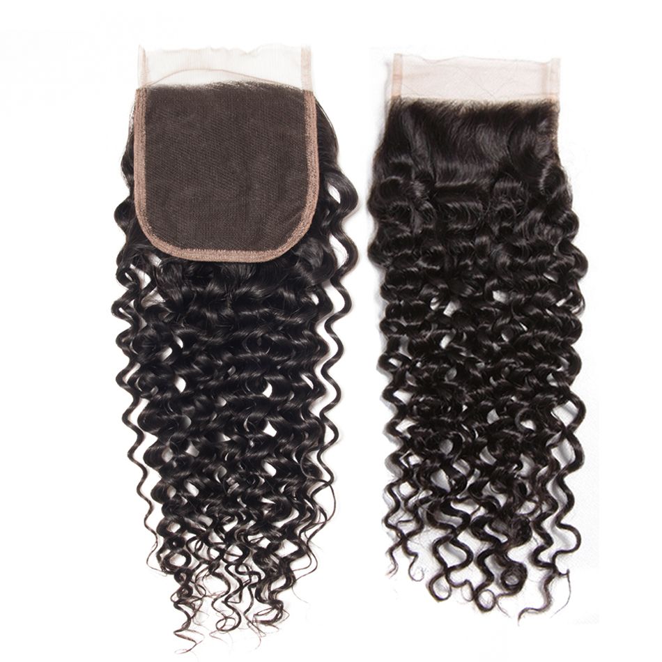 wholesale virgin hair bundle deals curly 3 or 4 Bundles with HD Transparent Closure