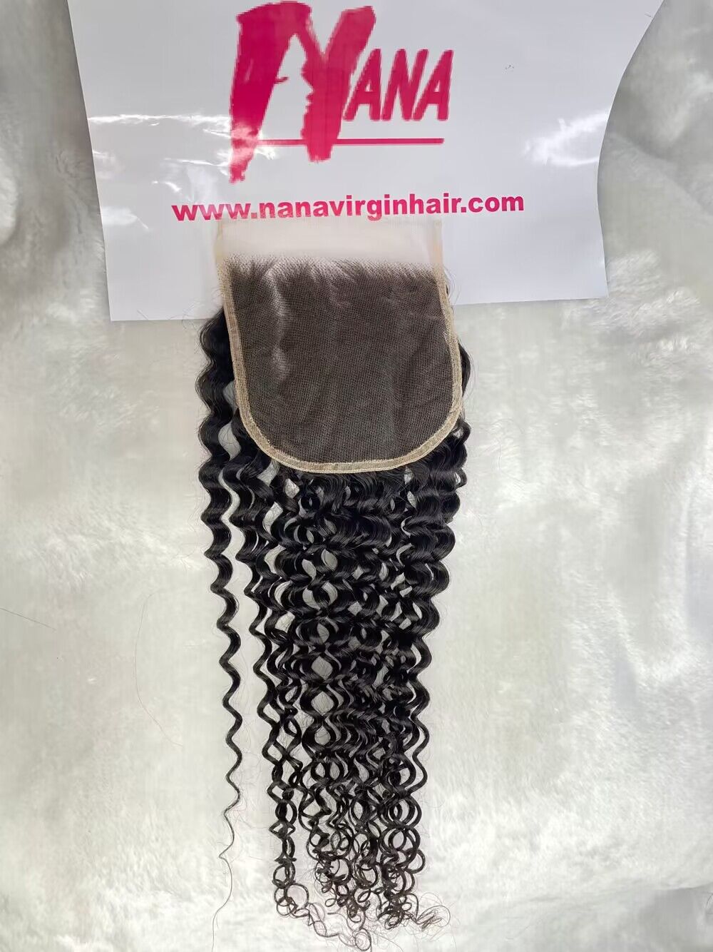 Wholesale vendor virgin human hair Lace closure transparent lace HD lace closure Curly  4x4/5x5/6x6/7x7