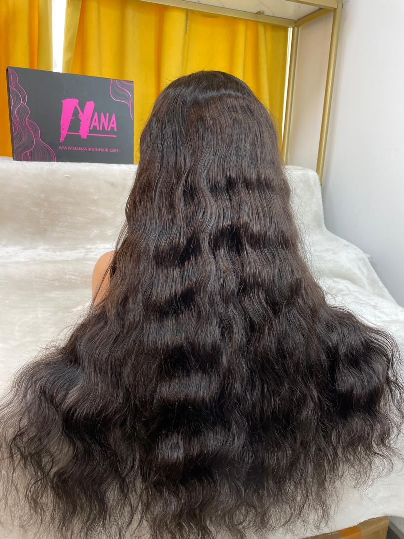 indian raw hair wavy wig