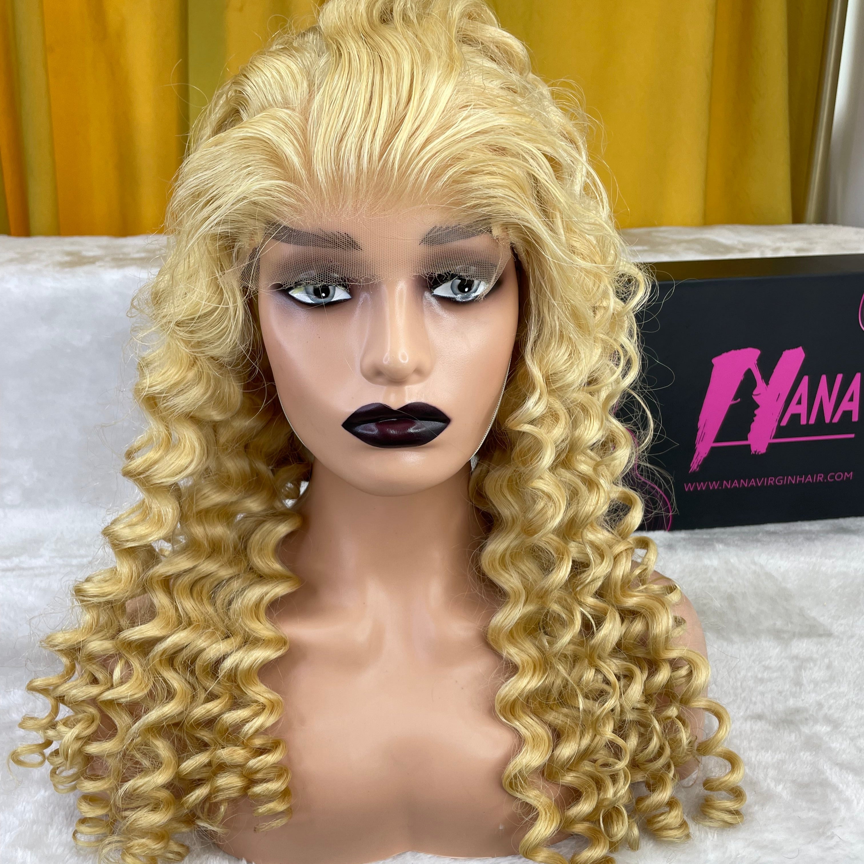 613 Blonde Loose Deep Wave Wig Lace Frontal Wig Closure Wig