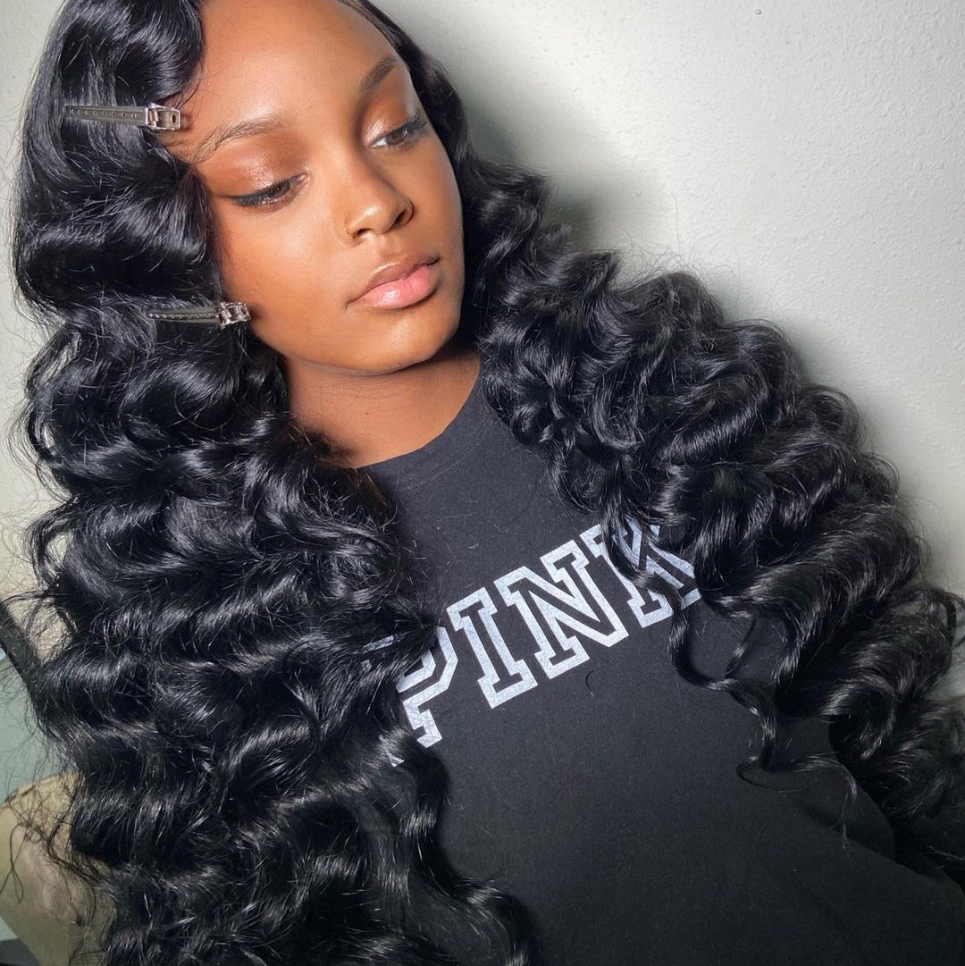 Raw Hair Loose Deep Wave Wig HD 7x7 6x6 5x5 4x4 Ocean Wave Lace Closure Wigs