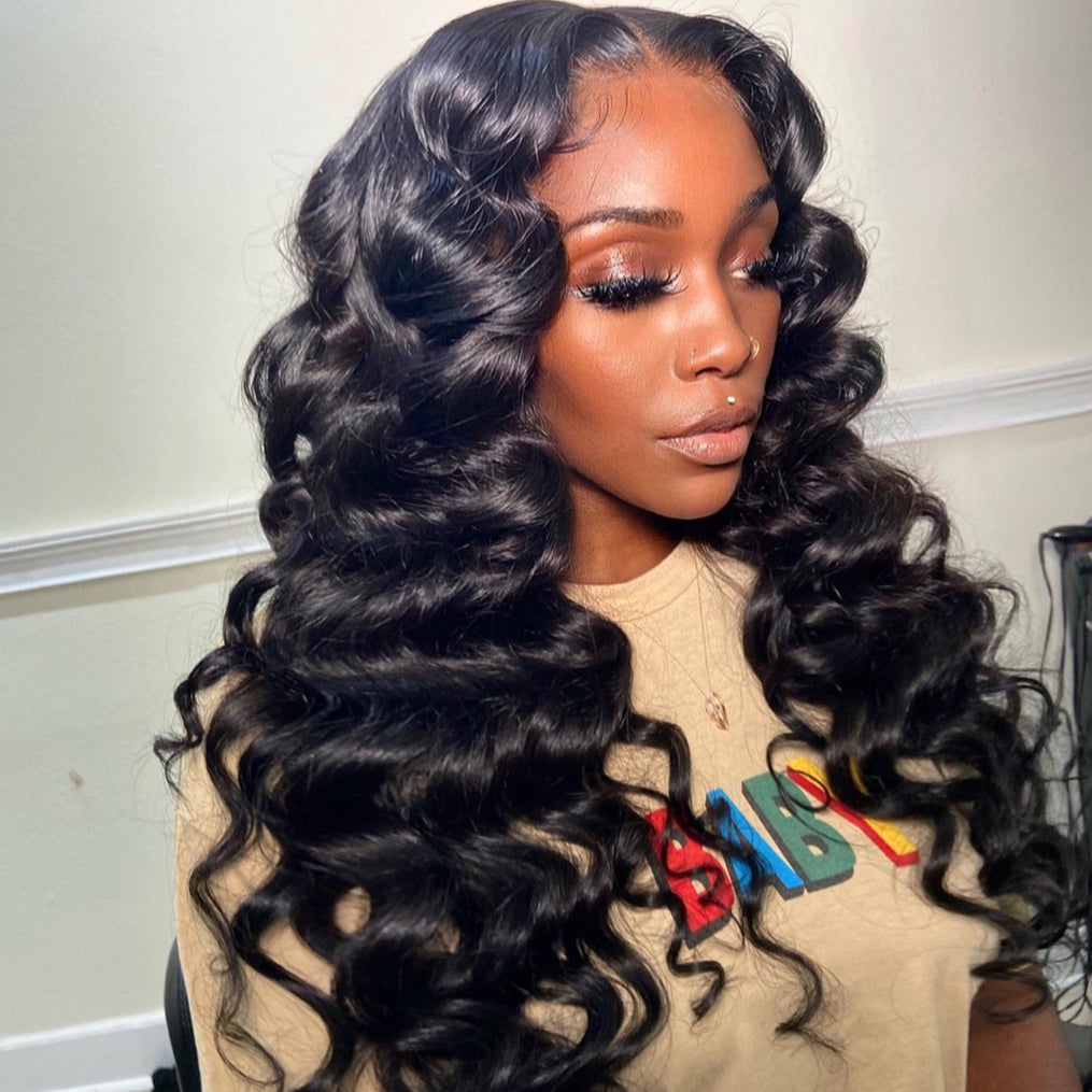 Virgin Hair Loose Deep Wave Wig 4x4 5x5 6x6 7x7 HD Ocean Wave Wig