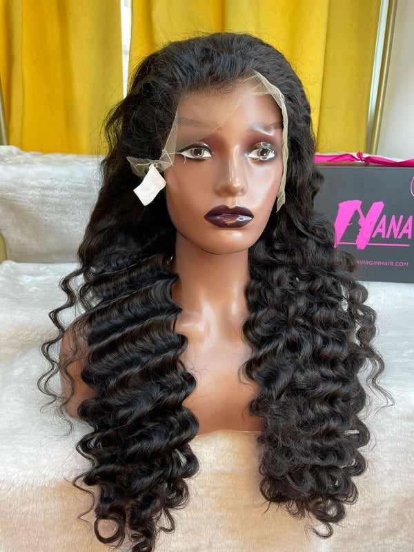 Virgin Hair Loose Deep Wave Wig 4x4 5x5 6x6 7x7 Ocean Wave HD Melt Closure Wig