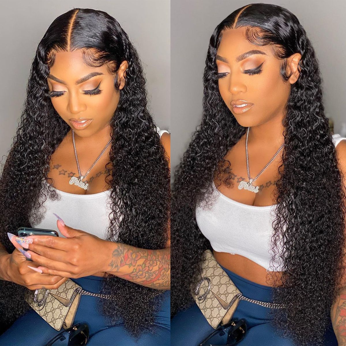 Raw Hair Curly 13x6 13x4 HD Lace Frontal Wig Deep Curly HD Wigs