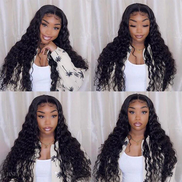 Raw Hair Loose Deep Wave 13x4 13x6 HD Frontal Wig Ocean Wave Wig 160% 200% Density