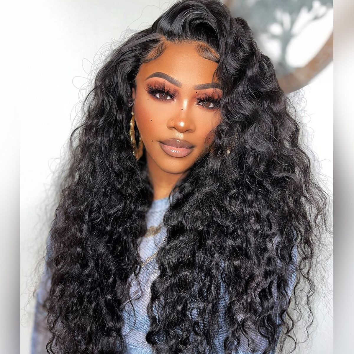 Raw Hair Loose Deep Wave 13x4 13x6 HD Frontal Wig Ocean Wave Wig 160% 200% Density