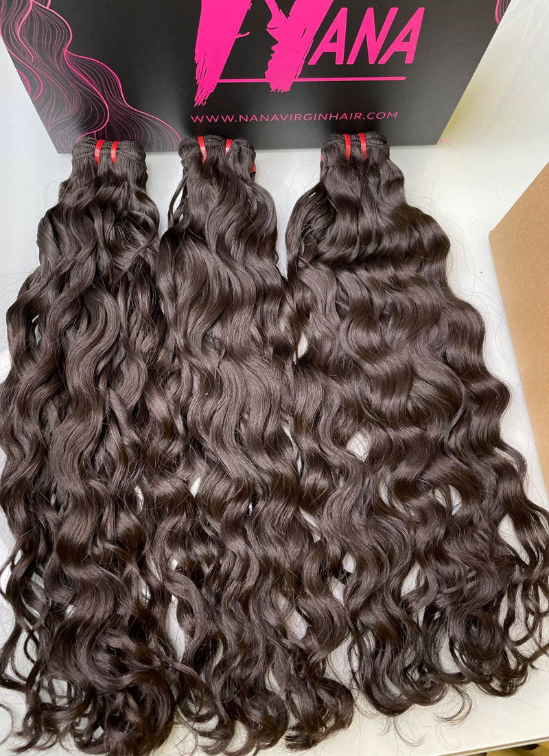 Double Drawn Indian Curly Raw Hair Bundles From One Donor human hair Lace closure