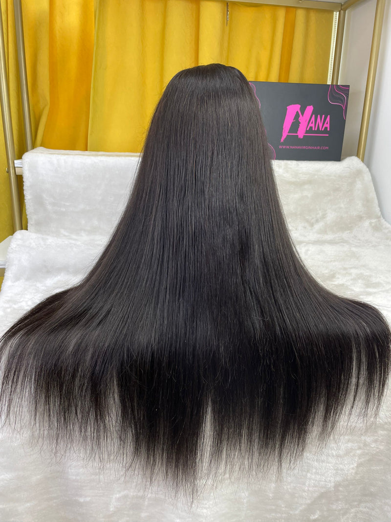 Virgin Hair Straight Wig 2x6 4x4 5x5 6x6 7x7 HD Closure Wig [Glueless Wig|Bleached Knots]