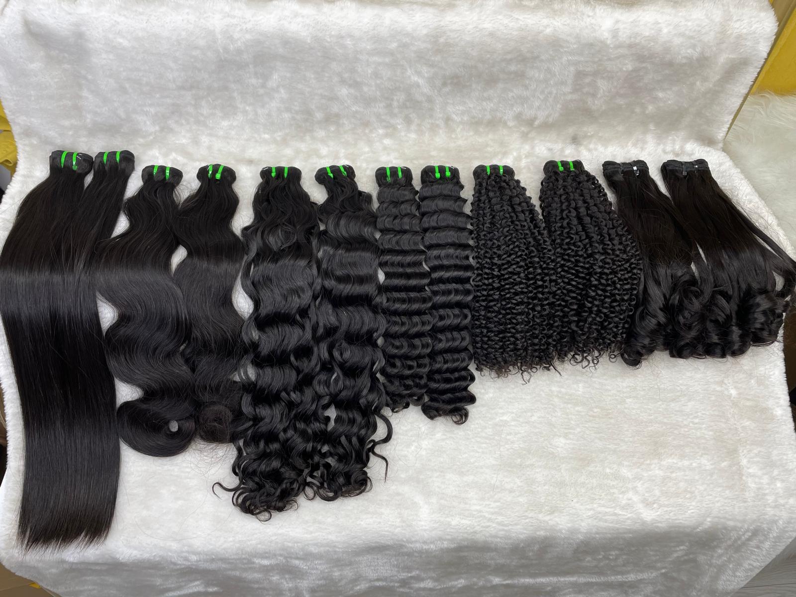 Double Drawn Virgin hair wholesale bundle deal 3 bundle