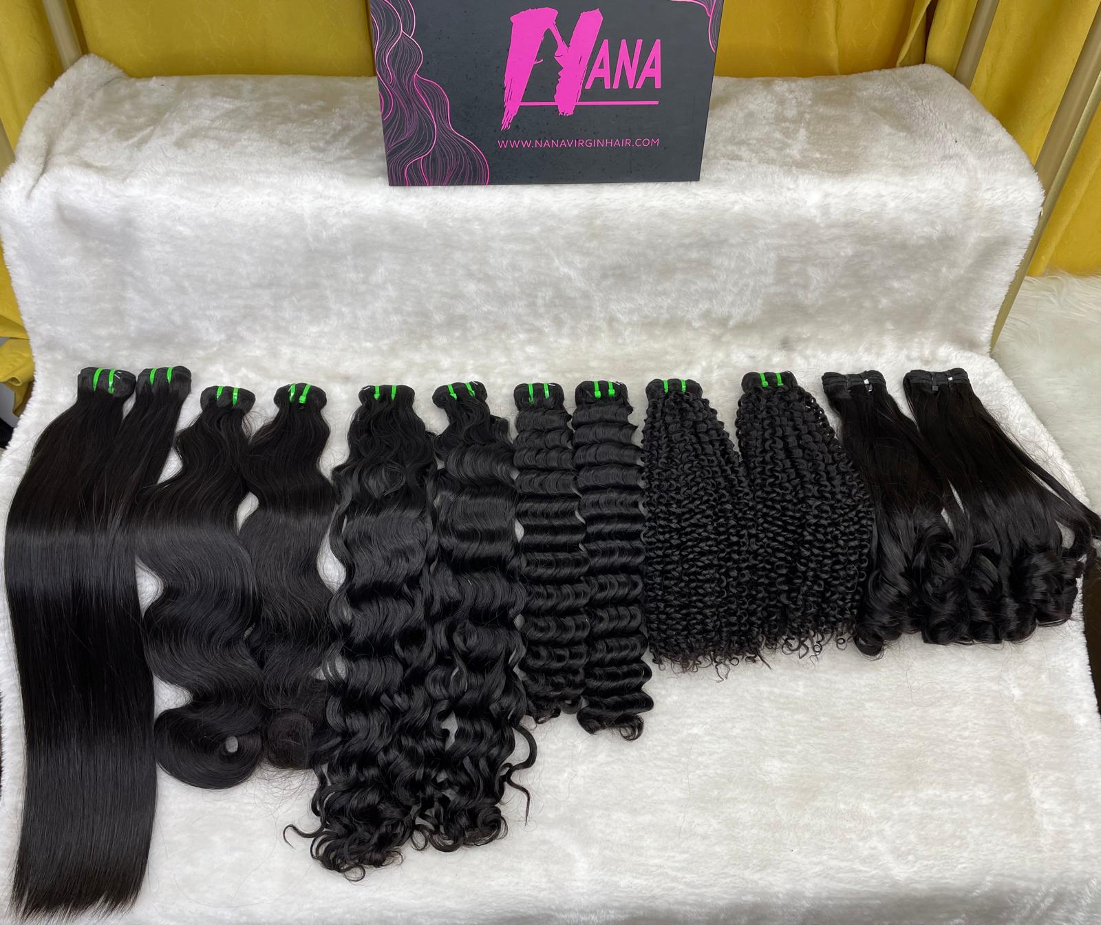 Double Drawn Virgin hair wholesale bundle deal 3 bundle