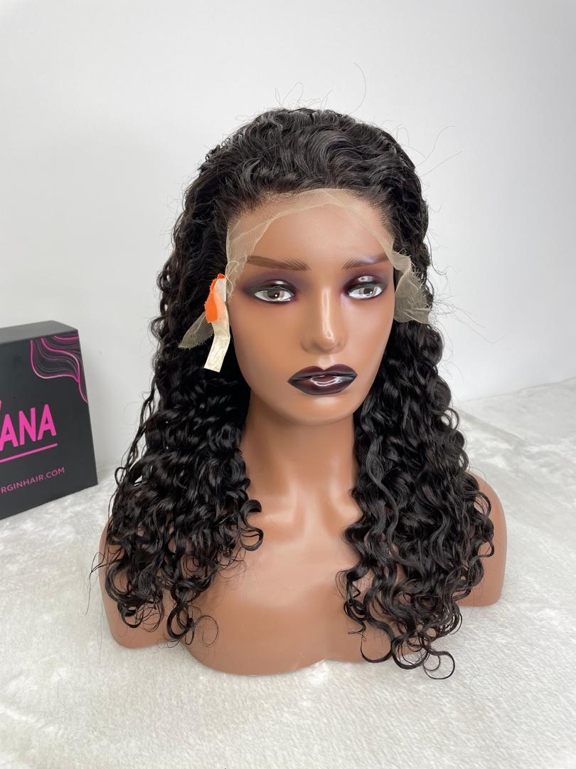 wet curly HD frontal wig